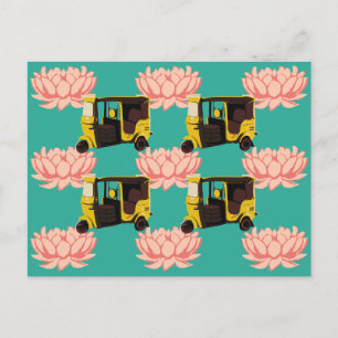 Lotuses and Rickshaws Postcard