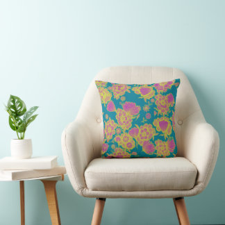 Lou Aqua 💙💜 Baroque Floral Cushion