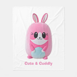 "Lou Lou". A cuddly, pink creature. Fleece Blanket