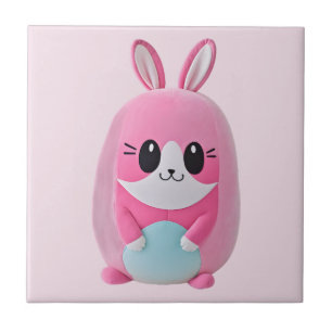 "Lou Lou". A cuddly, pink creature Tile