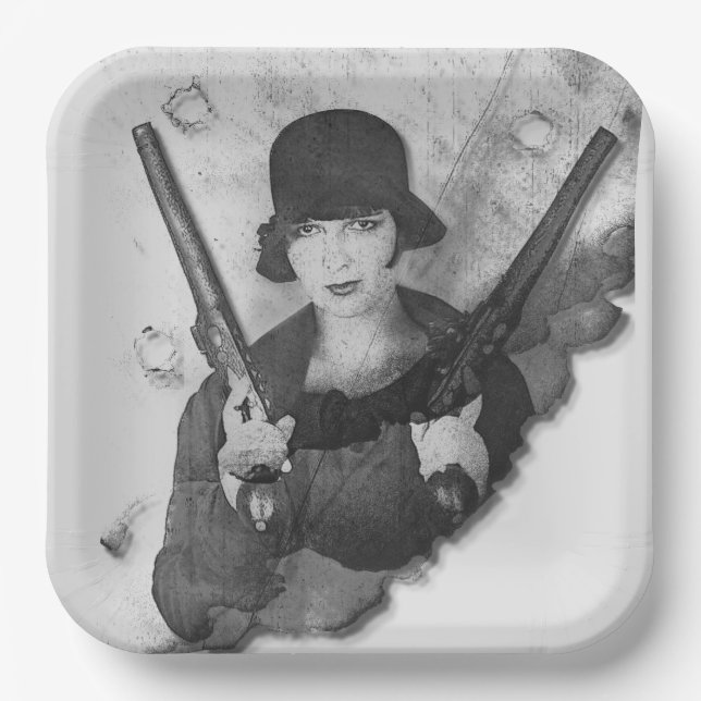 Lou Lou Bangs! Paper Plate (Front)