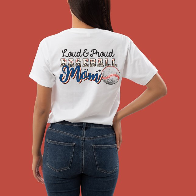 Loud and Proud Baseball Mom, Player's Photo T-Shirt (Creator Uploaded)
