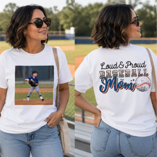 Loud and Proud Baseball Mom, Player's Photo Tri-Blend Shirt