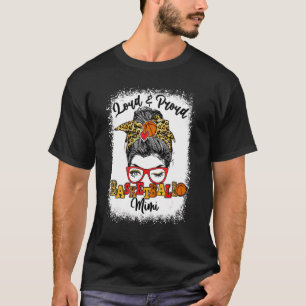 Loud And Proud Basketball Mimi Messy Bun Bleached T-Shirt