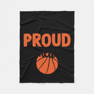 Loud And Proud Basketball Mum - Funny Quotes Fleece Blanket