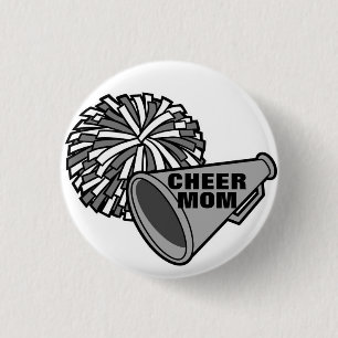 *LOUD AND PROUD CHEER MOM** 3 CM ROUND BADGE