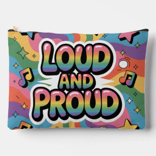 LOUD AND PROUD   LGBTQ+ Pride Ally Accessory Pouch