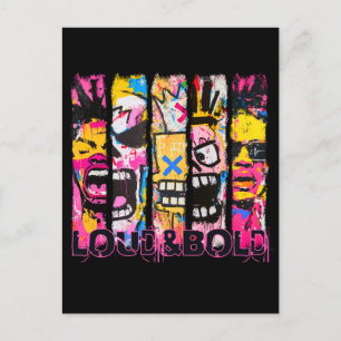 Loud & Bold – Graffiti Street Art Design Postcard