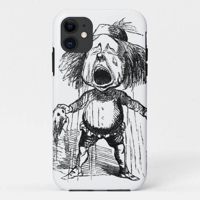 Loud Crying Boy Funny Cartoon Drawing Tears Case-Mate iPhone Case (Back)