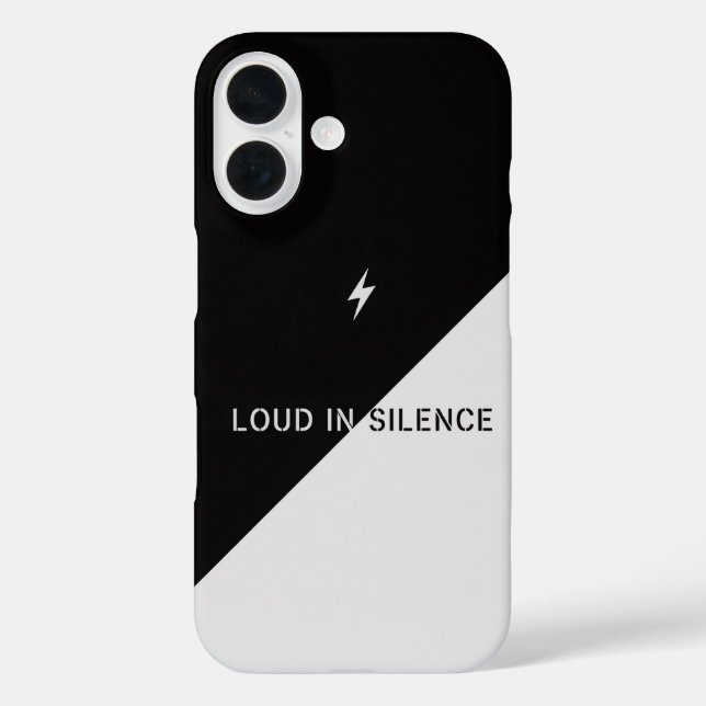 Loud in Silence – Black & White Bold Statement Pho Case-Mate iPhone Case (Back)