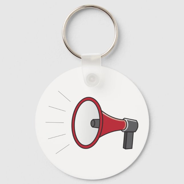 Loud Megaphone Key Ring (Front)