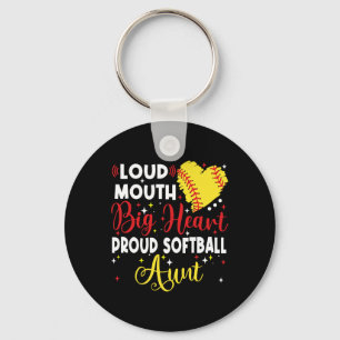 Loud Mouth Big Heart Proud Softll Aunt Mother's Da Key Ring