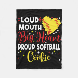 Loud Mouth Big Heart Proud Softll Cookie Mother's Fleece Blanket