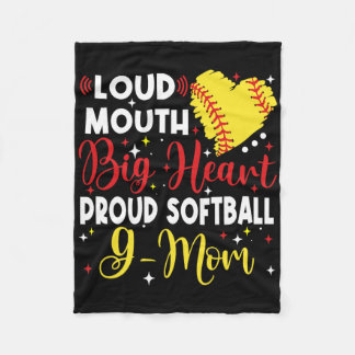 Loud Mouth Big Heart Proud Softll G Mom Mother's D Fleece Blanket