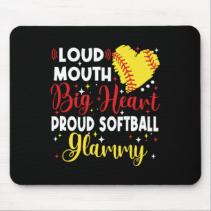 Loud Mouth Big Heart Proud Softll Glammy Mother's  Mouse Mat