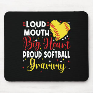 Loud Mouth Big Heart Proud Softll Grammy Mother's Mouse Mat