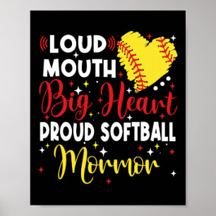 Loud Mouth Big Heart Proud Softll Mormor Mother's  Poster