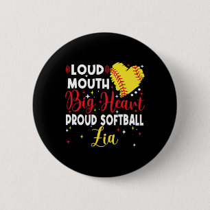 Loud Mouth Big Heart Proud Softll Zia Mother's Day 6 Cm Round Badge