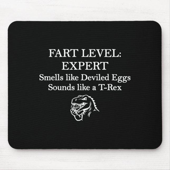 Loud Noises Level Expert Smells Like Deviled Eggs Mouse Mat (Front)