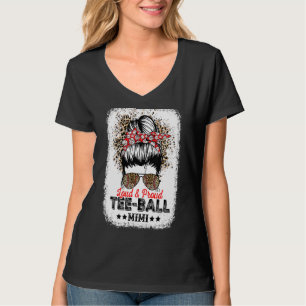 Loud & Proud Ball Mimi Life Messy Bun Leopard Game T-Shirt