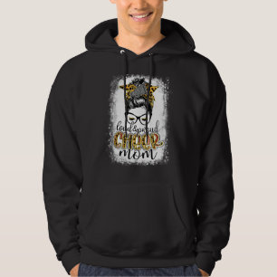 Loud & Proud Cheer Mum Messy Bun Leopard Mother's Hoodie