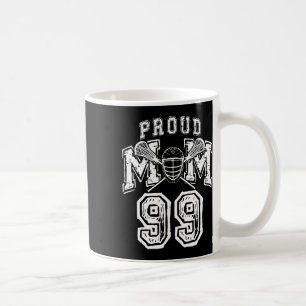 Loud Proud Lacrosse Mum Number Player 99 Mama Fami Coffee Mug