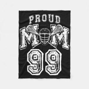 Loud Proud Lacrosse Mum Number Player 99 Mama Fami Fleece Blanket