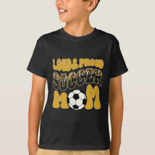 Loud Proud Soccer Mum Yellow Team Leopard Soccer M T-Shirt