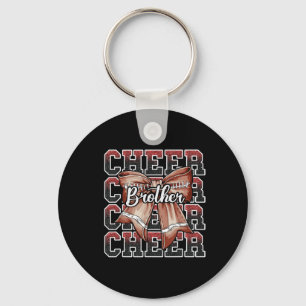 Loud Proud Sport Footll Cheer Brother Leopard Bow Key Ring