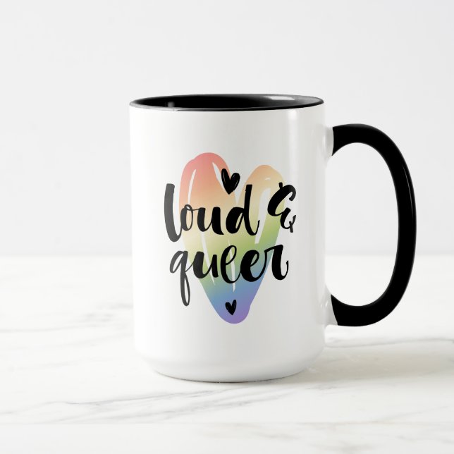 Loud & Queer | Watercolor Heart Mug (Right)