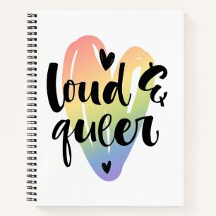 Loud & Queer Watercolor Heart Notebook