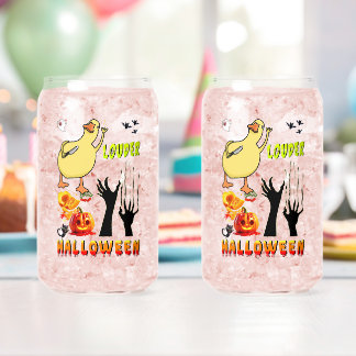 Louder Barware Smashing Boo Zombie Halloween Can Glass