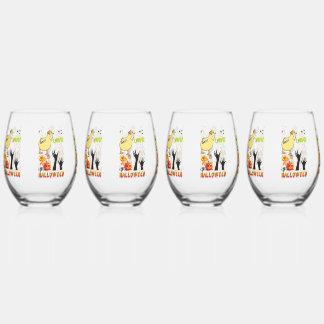 Louder Barware Smashing Boo Zombie Halloween Stemless Wine Glass