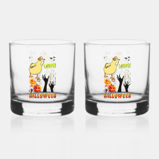 Louder Barware Smashing Boo Zombie Halloween Whiskey Glass