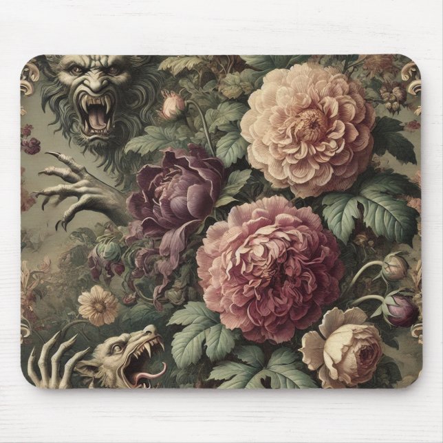 Louder than Blooms – Gothic Victorian Mouse Mat (Front)
