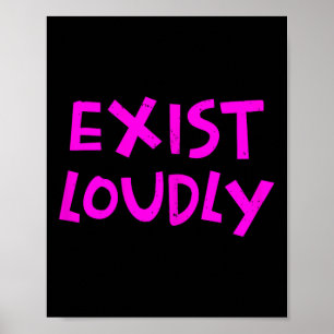 Loudly Feminine Cute Feminist Femininity Poster