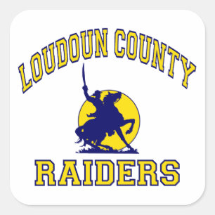 Loudoun County Raiders Square Sticker