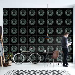 Loudspeakers Custom Colour Black Wallpaper