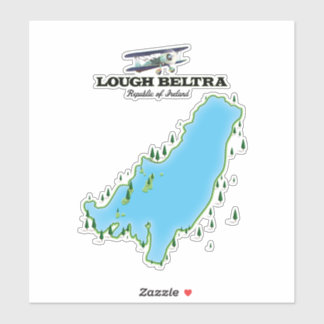 Lough Beltra Ireland travel poster