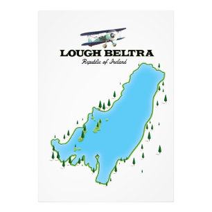 Lough Beltra Ireland travel poster