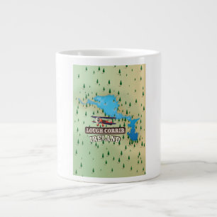 Lough Corrib Ireland Vintage Map. Large Coffee Mug