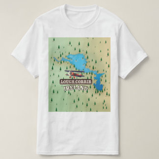 Lough Corrib Ireland Vintage Map. T-Shirt