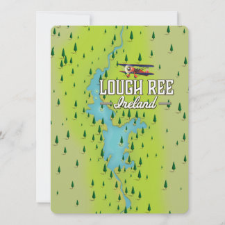 Lough Ree Ireland Vintage Map.
