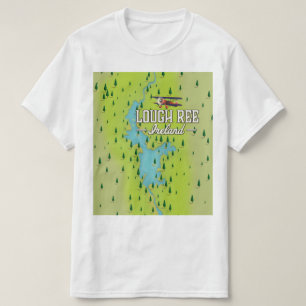 Lough Ree Ireland Vintage Map. T-Shirt