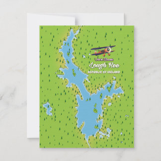 Lough Ree Republic of Ireland Map, irland lough, l