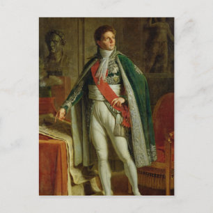 Louis Alexandre Berthier  Showing Map of Postcard