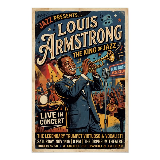 Louis Armstrong  Poster (Front)