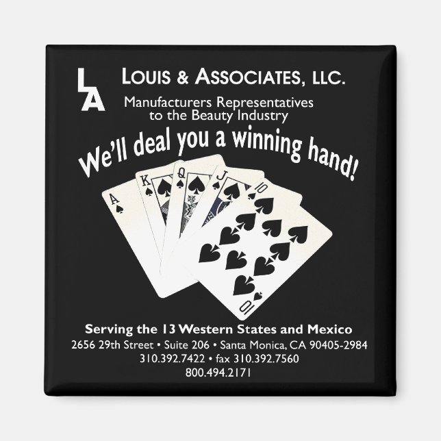 Louis & Assoc. 2x2 Sq. Magnet (Front)