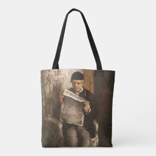 Louis Auguste Cezanne Father Of The Artist Reading Tote Bag
