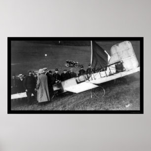 Louis Bleriot Landing His Airplane in Dover 1909 Poster